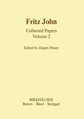 Imagen de archivo de Fritz John Collected Papers: Volume 2 a la venta por Ria Christie Collections