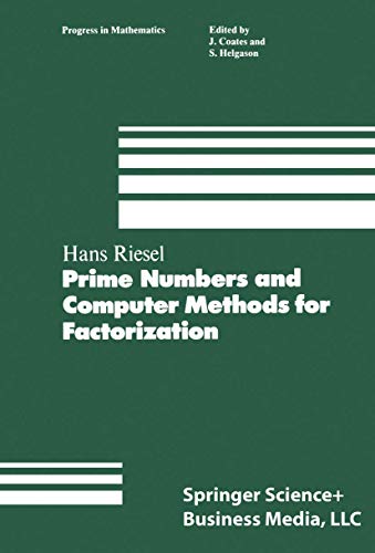 Image d'archives pour Prime Numbers and Computer Methods for Factorization mis en vente par Better World Books