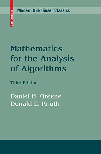 9780817635152: Mathematics for the Analysis of Algorithms: v. 1 (Progress in Theoretical Computer Science)