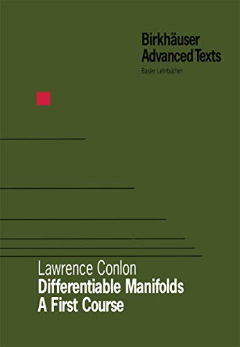 9780817636265: Differentiable Manifolds: A First Course (Birkhauser Advanced Texts / Basler Lehrbucher)