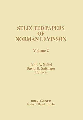 Stock image for Selected Papers of Norman Levinson: Volume 2 for sale by Ria Christie Collections