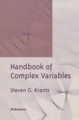 Handbook of Complex Variables (9780817640118) by Krantz, Steven G.