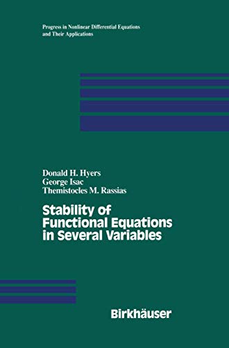 Beispielbild fr Stability of Functional Equations in Several Variables zum Verkauf von Books Puddle