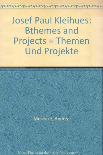 Stock image for Josef Paul Kleihues : themes and projects : Themen und Projekte. for sale by Antiquariat Bookfarm