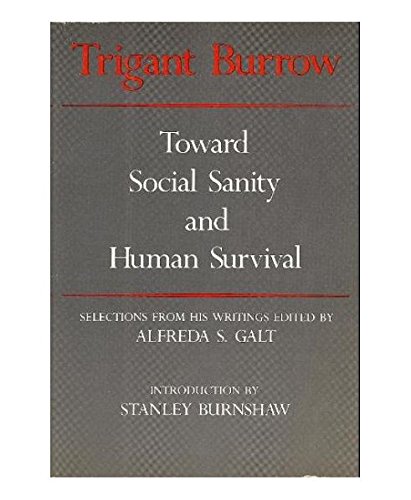 Stock image for TOWARD SOCIAL SANITY AND HUMAN SURVIVAL. for sale by Nelson & Nelson, Booksellers