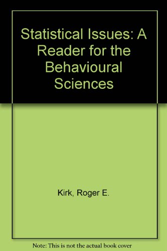 Imagen de archivo de Statistical Issues : A Reader for the Behavioral Sciences a la venta por Better World Books