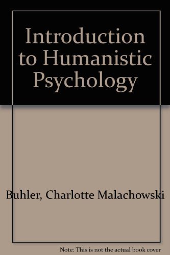 9780818500329: Introduction to Humanistic Psychology