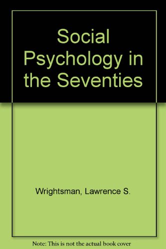 9780818500367: Social psychology in the seventies