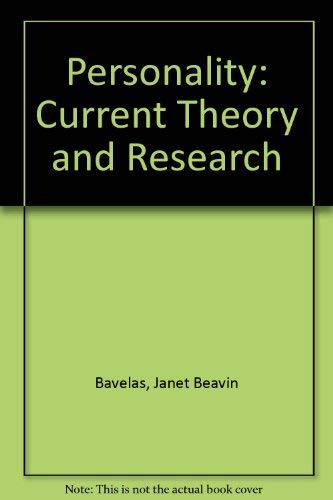 Imagen de archivo de Personality : Current Theory and Research a la venta por Better World Books: West