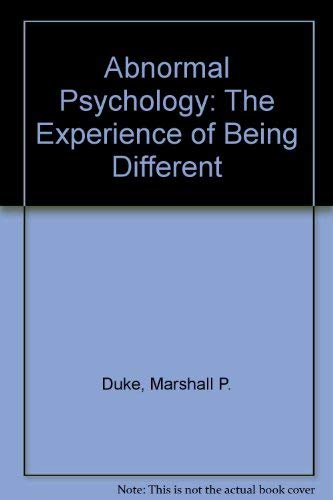 Imagen de archivo de Abnormal Psychology : Perspectives on Being Different a la venta por Better World Books