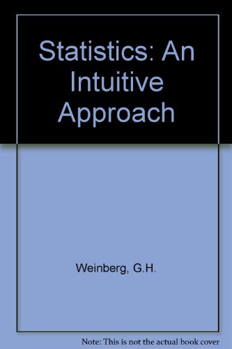 Beispielbild fr S.G. Statistics: Intuitive Approach zum Verkauf von Wonder Book