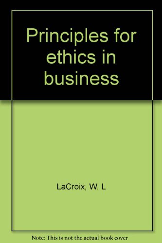 Imagen de archivo de Principles for ethics in business a la venta por Redux Books