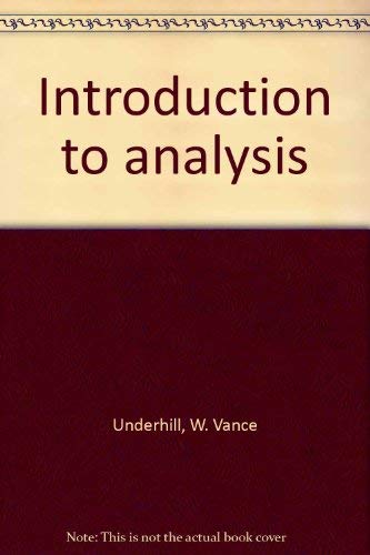 Stock image for Introduction to analysis for sale by Book ReViews