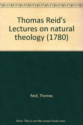 9780819113542: Thomas Reid's Lectures on Natural Theology (1780)