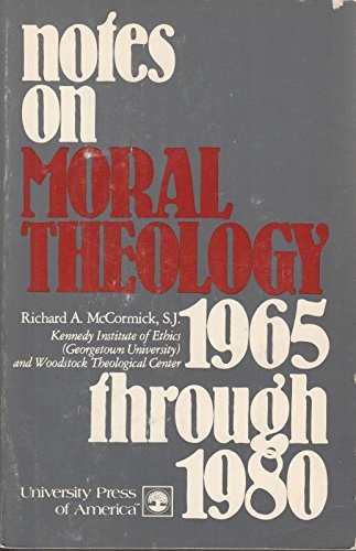 Beispielbild fr Notes on Moral Theology 1965 Through 1980 zum Verkauf von Windows Booksellers