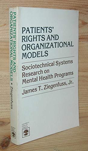 Imagen de archivo de Patients Rights and Organizational Models a la venta por Project HOME Books