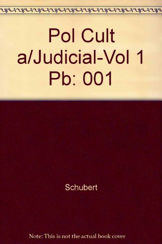 Stock image for Political Culture and Judicial Behavior: Political Culture and Judicial Elites : A Comparative Analysis for sale by Wonder Book