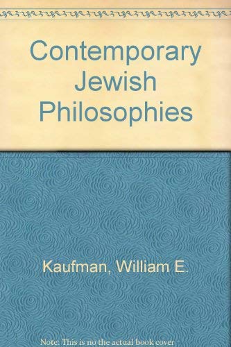 Stock image for Contemporary Jewish Philosophies for sale by TranceWorks