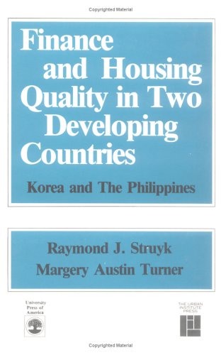 Stock image for Finance and Housing Quality in Two Developing Countries: Korea and the Philippines for sale by Tiber Books