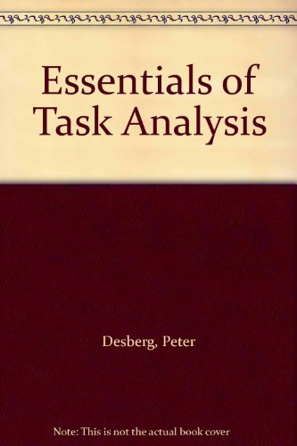 Beispielbild fr Essentials of Task Analysis zum Verkauf von Bibliohound