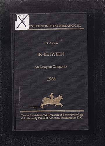 9780819169228: In-Between: 211 (Current Continental Research Series)