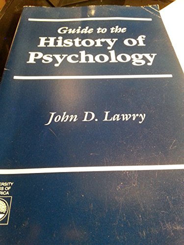 Beispielbild fr Guide to the History of Psychology zum Verkauf von HPB-Red