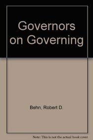Stock image for Governors on Governing Format: Paperback for sale by INDOO