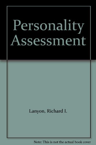 Stock image for Personality Assessment for sale by Phatpocket Limited