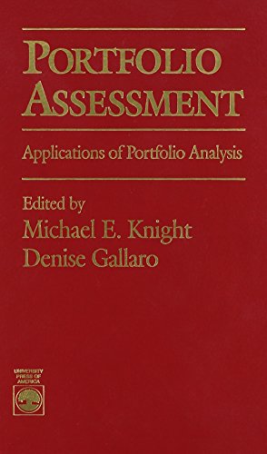 Imagen de archivo de Portfolio Assessment : Application of Portfolio Analysis a la venta por Better World Books