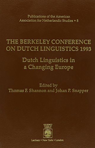 9780819197443: The Berkeley Conference on Dutch Linguistics 1993: Dutch Linguistics in a Changing Europe: 8