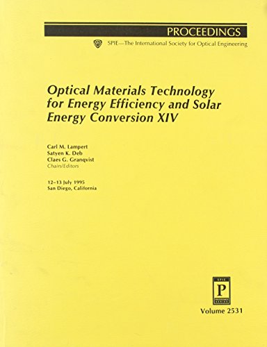 Optical Materials Technology for Energy Efficiency and Solar Energy Conversion XIV, Proceedings o...