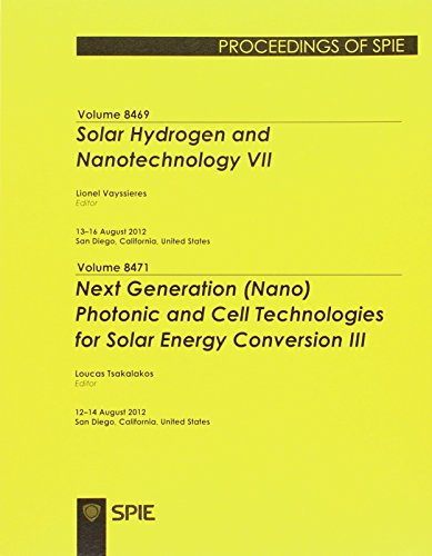 9780819491886: Solar Hydrogen and Nanotechnology VII: 13-16 August 2012, San Diego, California, United States