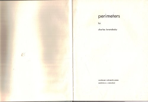 Imagen de archivo de Perimeters a la venta por Alphaville Books, Inc.