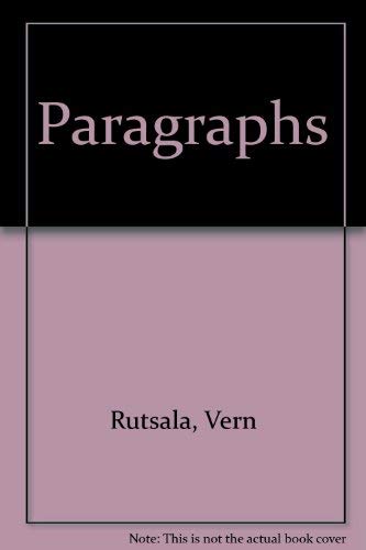 Stock image for Paragraphs (Wesleyan Poetry Program) for sale by Granada Bookstore,            IOBA