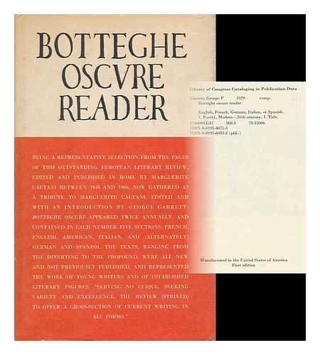 Stock image for Botteghe Oscure Reader for sale by Sumter Books (Manly, Inc.)