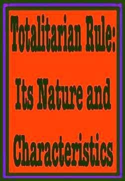 Imagen de archivo de Totalitarian Rule: Its Nature and Characteristics a la venta por Renaissance Books