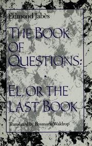 Beispielbild fr The Book of Questions: The Book of Questions Volume 1 zum Verkauf von Solr Books