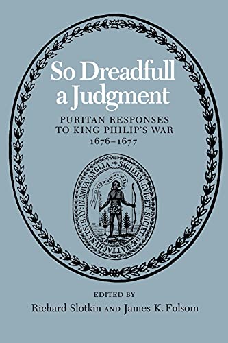 9780819560582: So Dreadfull a Judgment: Puritan Responses to King Philip's War, 1676–1677