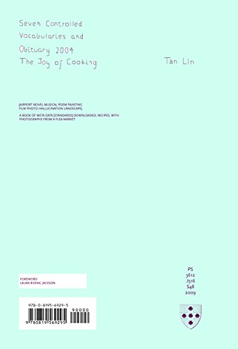 Stock image for Seven Controlled Vocabularies and Obituary 2004. The Joy of Cooking: [AIRPORT NOVEL MUSICAL POEM PAINTING FILM PHOTO HALLUCINATION LANDSCAPE] (Wesleyan Poetry Series) for sale by Midtown Scholar Bookstore