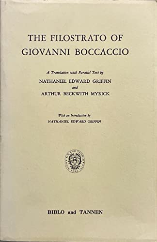 The Filostrato of Giovanni Boccaccio (9780819601872) by Boccaccio, Giovanni