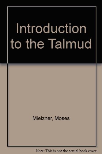 Beispielbild fr Introduction to the Talmud zum Verkauf von Better World Books