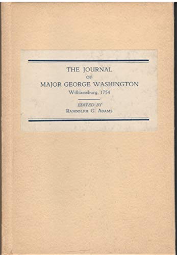 Journal of Major George Washington (9780820111957) by Washington, George