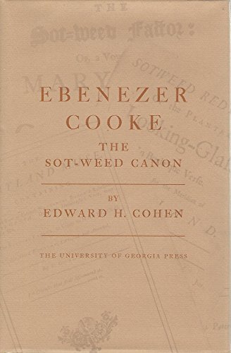 9780820303468: Ebenezer Cooke: The sot-weed canon