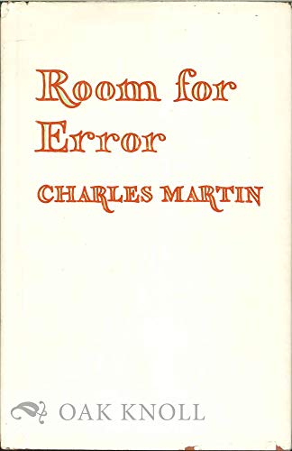 Room for error (9780820304250) by Martin, Charles