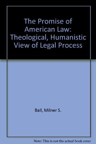 Stock image for The Promise of American Law: A Theological, Humanistic View of Legal Process for sale by Ergodebooks