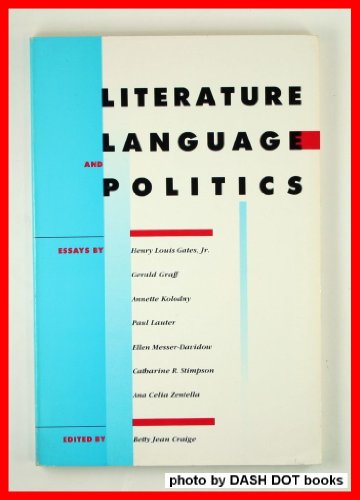 Beispielbild fr Literature, Language, and Politics zum Verkauf von Wonder Book