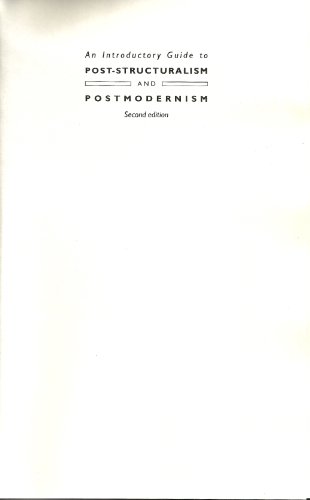 Imagen de archivo de An Introductory Guide to Post-Structuralism and Postmodernism a la venta por Better World Books