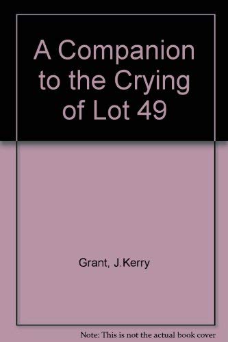 9780820316352: A Companion to the "Crying of Lot 49"