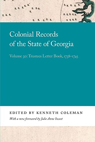 Beispielbild fr Colonial Records of the State of Georgia zum Verkauf von Blackwell's