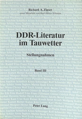 Beispielbild fr DDR-Literatur im Tauwetter. Band III: Stellungnahmen zum Verkauf von J. HOOD, BOOKSELLERS,    ABAA/ILAB